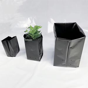 Bolsa de vivero de plantas blancas y negras de 30 galones, bolsa de plástico para maceta LDPE, bolsas de plantación de plántulas de árboles, bolsa de cultivo Pe - Product Image 1