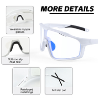 Livraison rapide teinte réglable TR90 lunettes de soleil changement de couleur photochromique bleu extérieur oeil vélo sport cyclisme lunettes de soleil