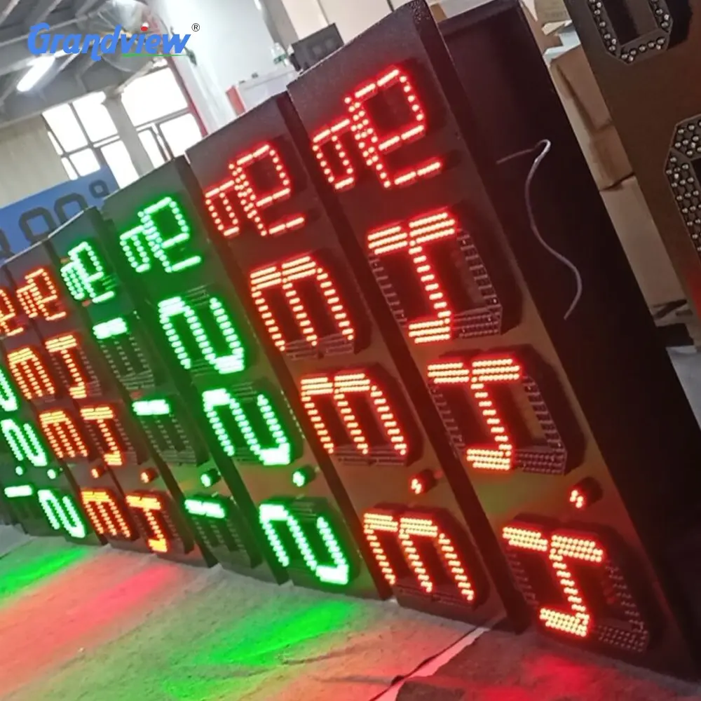 Outdoor remote control 7 segment digital gas price Led display number screen signboard