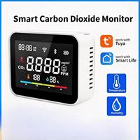 Détecteur intelligent de dioxyde de carbone, capteur de CO2, moniteur de qualité de l'air, capteur de température et d'humidité Wi-Fi Tuya, alimenté par USB