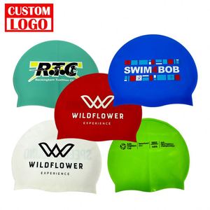 <span class=keywords><strong>Gorro</strong></span> de natación de silicona de alta elasticidad con impresión de logotipo personalizado <span class=keywords><strong>Gorro</strong></span> de <span class=keywords><strong>piscina</strong></span> de látex duradero - Product Image 1