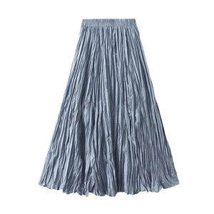 Fashion <b>Skirts</b> Elegant Solid Color Women Pleated Half <b>Skirt</b> Ladies High Waist Multi Pleated <b>Swing</b> <b>Skirts</b> - Product Image 4