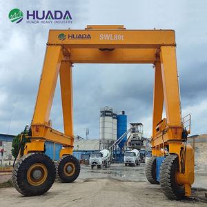 <span class=keywords><strong>80</strong></span> טון מנוע דיזל גומי צמיג מנוף עם 6 מצבי היגוי כבד מסבים & תיבת הילוכים לטיפול בחומרים כבדים - Product Image 1