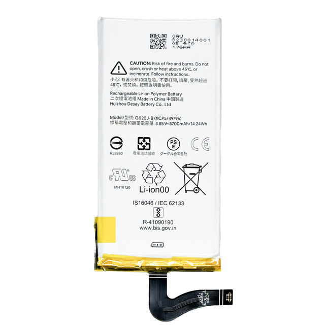 Google Pixel 4 XL/XL4/G020/GA01181-US Phone Battery G020J-B 3700mAh 3.85V Double IC Protection Original Quality in Stock