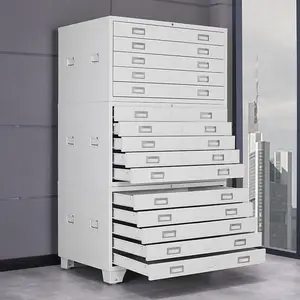 Modern Office Archive Storage Cabinet Steel Fully Assembled Office Furniture Map Cabinet Plan Drawing Steel Filing Cabinet