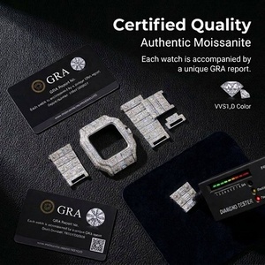 <span class=keywords><strong>Montre</strong></span>-bracelet automatique de luxe pour homme, style Hip Hop, entièrement sertie de moissanite VVS1 couleur D, passe le testeur de diamant - Product Image 5
