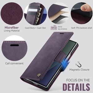 Lujo Caseme <span class=keywords><strong>033</strong></span> Flip PU Funda de cuero para teléfono con tarjeta Slos Stand Funda protectora trasera para Samsung <span class=keywords><strong>Galaxy</strong></span> Z Fold 7 - Product Image 6