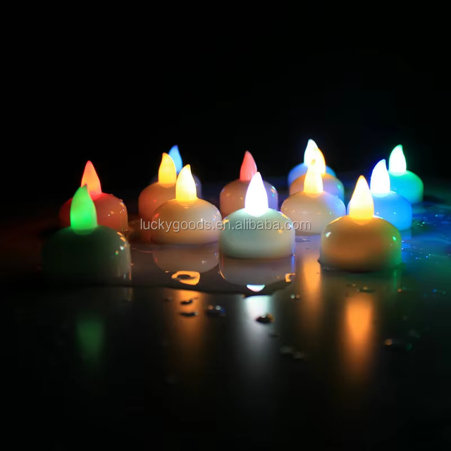 LED211106-1 Floating LED Candles Light Wholesale Reusable Plastic Flameless Led Candles Wedding Decoration Floating LED Candle