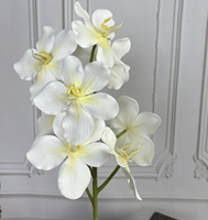 Realistiche handgemaakte kunstmatige orchidee bloem zijden bloemblaadjes Vanda enkele steel bloemdecoratie voor bruiloften, huis en evenementen