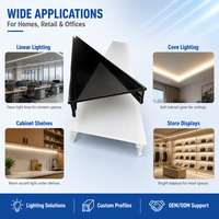 Diffuseur de lumière linéaire pour PC, cache LED laiteux fumé, profilé pour bande LED, personnalisé OEM