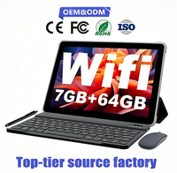Tablette PC personnalisée 10 pouces Android 13 avec écran tactile batterie 60000mAh double SIM 5G Quad Core 7 Go de RAM + 64 Go de ROM