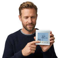 Thermostat numérique programmable WIFI en option pour ventilo-convecteur Telin/OEM AC603F 220V/24V, économie d'énergie, ignifuge PC+ABS