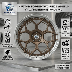 Rines de Aleación de Aluminio Forjado de 2 Piezas Personalizados de 18 19 20 21 22 Pulgadas 5x120 para Corvette C6 Z06 C7 C8 <span class=keywords><strong>Chevelle</strong></span> <span class=keywords><strong>70</strong></span> - Product Image 1
