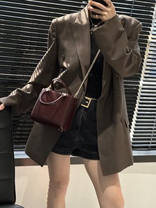 Bolso de Mano Pequeño y Elegante de Cuero Auténtico, Bolso de Hombro con Asa Superior para Fiestas, Estilo Urbano, de Alta Gama, Moderno y Brillante, de Piel de Vaca - Product Image 2