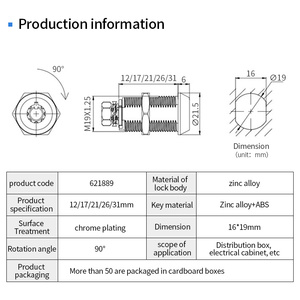 Nhà Máy Trực Tiếp 19Mm Ống <span class=keywords><strong>Cam</strong></span> Ổ Khóa Cho Bán Hàng Tự Động & Xu-Hoạt Động Trò Chơi Máy Cho Hộp Thư Khóa Xi Lanh - Product Image 3