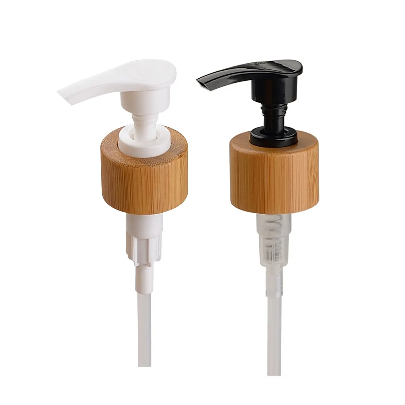 Pompa a mano in plastica di bambù 24/410 pompa per bottiglie lavatrici a mano da 24mm pompa dispenser per shampoo e sapone