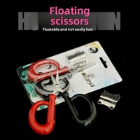 Ciseaux de pêche flottants en gros, coupe-ligne tressé inaffaissable avec support de montage, lames dentelées pour kayak et bateau