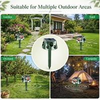 Répulsif Solaire Ultrasonique pour Animaux OEM ODM Extérieur Alimenté par Capteur de Mouvement Anti-Chats Chiens Serpents Oiseaux Résistant aux Intempéries pour Jardin