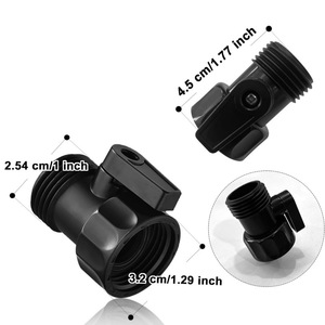 วาล์วบอลพลาสติก ABS แบบเกลียวมาตรฐานอเมริกัน 3/<span class=keywords><strong>4</strong></span> GHT สำหรับสายยางรดน้ำ พร้อมหัวต่อแบบเร็ว 6 ทาง ควบคุมการไหลของน้ำ - Product Image 4