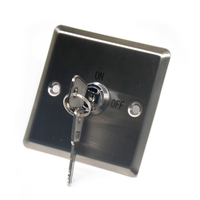 12V/24V métal bouton poussoir porte libération sortie interrupteur à clé bouton de sortie 12V porte bouton de sortie avec interrupteur à clé 2 positions