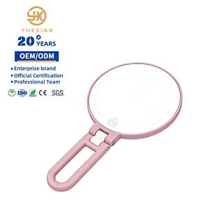 Simple Style Portable <b>Travel</b> Cosmetic <b>Mirror</b> Folding Adjustable Magnification Hand Held <b>Makeup</b> <b>Mirror</b> - Product Image 1
