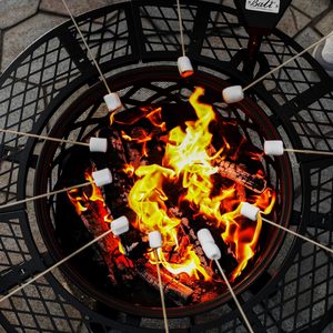 Grille de barbecue en métal pivotante 3-en-1 multifonctionnelle, portable et durable, pour foyer extérieur, bois de chauffage et barbecue au charbon de bois – Vente directe usine - Product Image 5