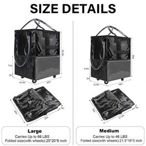 Modern Colorful Utility <b>Camping</b> Folding Wagon with Reclining Seat Garden Shopping Four-wheel Foldable Outdoor <b>Trolley</b> Cart - Product Image 2