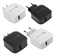 Chargeur mural USB QC 3.0 18W, adaptateur de charge rapide à un seul port, chargeur USB pour téléphone portable, voyage