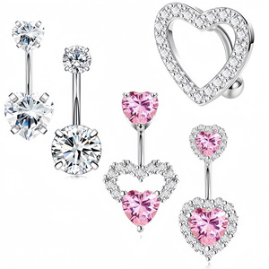Ensemble de bijoux de <span class=keywords><strong>piercing</strong></span> élégant style punk en acier inoxydable avec zircon brillant et pendentif papillon pour <span class=keywords><strong>piercing</strong></span> de <span class=keywords><strong>nombril</strong></span>, idéal pour cadeau de mariage - Product Image 3