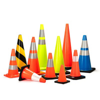 Grande construction de marque grand cylindre maigre diviseur de route Danger cônes de signalisation de danger orange poteau de barrière de Polisi