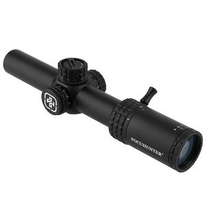 FOCUHUNTER 1-6X24E 1/5 MRAD LPVO Mirino Telescopico da Caccia Illuminato Rosso, Secondo Piano Focale, Resistenza al Rinculo 800g, in Alluminio - Product Image 1