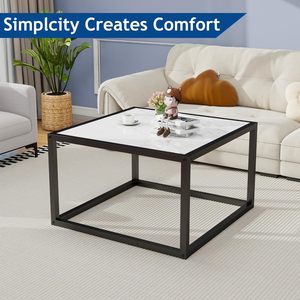 Minimalist <b>small</b> apartment tea <b>table</b>, simple home use rectangular coffee <b>table</b>, modern wrought iron balcony light luxury living - Product Image 3
