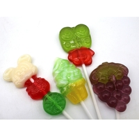 Vente en gros de sucettes dures fruitées assorties en forme de petits dessins animés, certifiées casher et halal, en bouteille, avec un faible contenu en sucre, durée de conservation de 24 mois