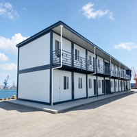 Villa conteneur modulaire extensible à 2 étages, démontable, préfabriquée, moderne, pour hôtel ou dortoir