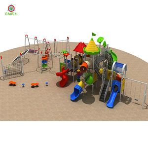 Équipement de terrain de jeu extérieur Parc d'aventure Parc à thème Cours de jeu en corde Cadre d'<span class=keywords><strong>escalade</strong></span> avec toboggan en plastique pour enfants - Product Image 5