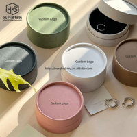 Boîte à bijoux ronde multicolores de luxe, boîtes cadeaux personnalisées avec logo pour ranger les bagues, les boucles d'oreilles, les colliers