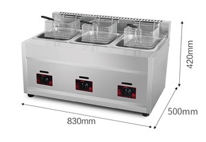 Freidora de dos cilindros Acero Inoxidable Industrial <span class=keywords><strong>CARNE</strong></span>/pollo/patatas fritas - Product Image 4