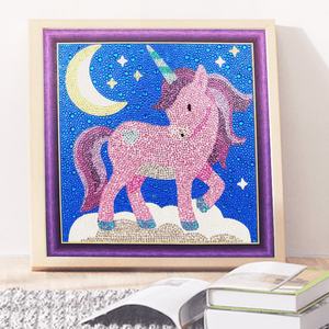 Pittura Diamante 5D Fai-da-Te con Immagini di Unicorni Cartoon e Strass Luminosi a Forma Speciale - Product Image 1