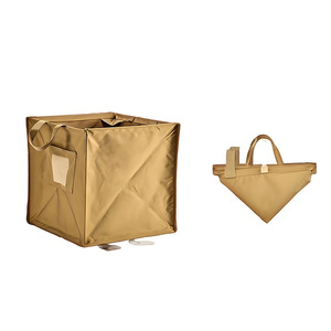 Contenedor de Basura Triangular Plegable de Gran Capacidad para Exteriores, Caja de Almacenamiento Metálica Portátil para Equipo de Camping, Táctica para Actividades al Aire Libre - Product Image 1