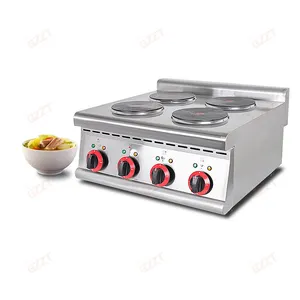 Big Power Commercial Countertop Electric Cooker 4 head Electric Cooking Stove Restaurant Four burner Stove Catering Equipment
