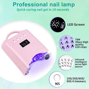 Nuevo Color recargable UV LED Gel lámpara de uñas 78W suministros de uñas inalámbricos de alta potencia secador profesional de esmalte de Gel de uñas - Product Image 3