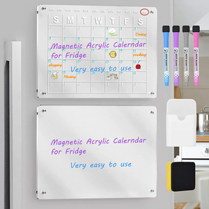 Monthly Weekly Daily Reusable Clear Magnetic Frameless Acrylic <b>Board</b> Calendar Fridge Whiteboard with Custom Logo - Product Image 2