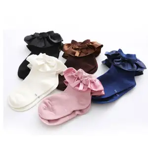 Venta al por mayor de moda coreana algodón arco lindo encaje bebé niñas volantes chico <span class=keywords><strong>Calcetines</strong></span> - Product Image 1