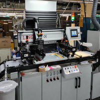 Yeni Profesyonel 2 Renkli Tam Otomatik Serigrafi Baskı Makinesi UV Kürleme Sistemi Yüksek Hızlı 330x450mm Plastik Kağıt PVC için