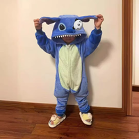 Nouvel ensemble de pyjamas en flanelle à capuche pour enfants, motif animaux de dessin animé, respirant et confortable, vêtements d'intérieur assortis