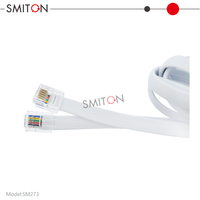 Cable Plano RJ12 de 1m 3m 5m 10m 15m, Cable Telefónico RJ12 6P6C Macho a Macho, Cable de Conexión Recto