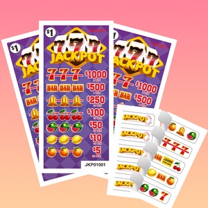 Billets de loterie personnalisés à languette détachable, biodégradables, avec design à déchirer, pour jeux de hasard - Product Image 1