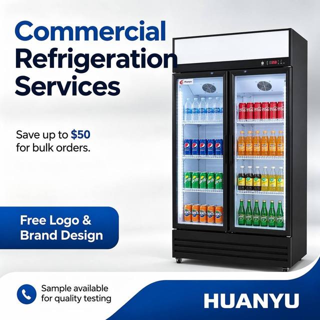 Double Door Commercial Upright Refrigerator 600l 1000l Stainless Steel Electric Portable Hotel Compressor Display Fridge