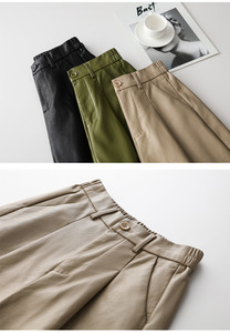 S-3XL primavera autunno estate da ufficio Casual <span class=keywords><strong>pantaloncini</strong></span> larghi in finta pelle per <span class=keywords><strong>donna</strong></span> <span class=keywords><strong>pantaloncini</strong></span> da <span class=keywords><strong>donna</strong></span> pantaloni larghi dritti - Product Image 6