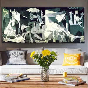 Picasso Guernica Berühmte Kunst Gemälde Druck auf Leinwand Kunstdrucke Picasso Kunstwerk Reproduktionen Wandbilder Home Decoration